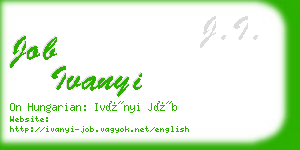 job ivanyi business card